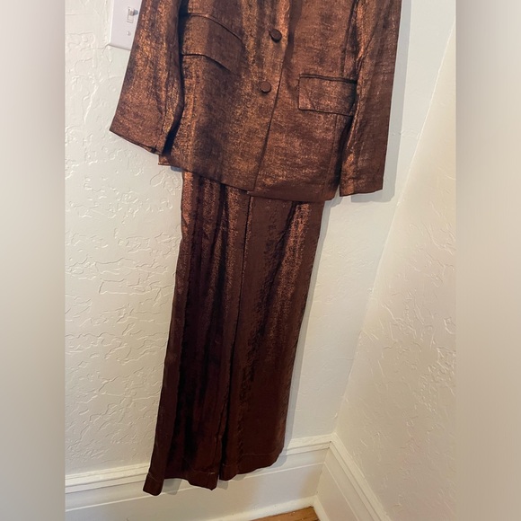 Women’s copper party suit. XS. EUC. Blazer & pants. - Picture 7 of 10